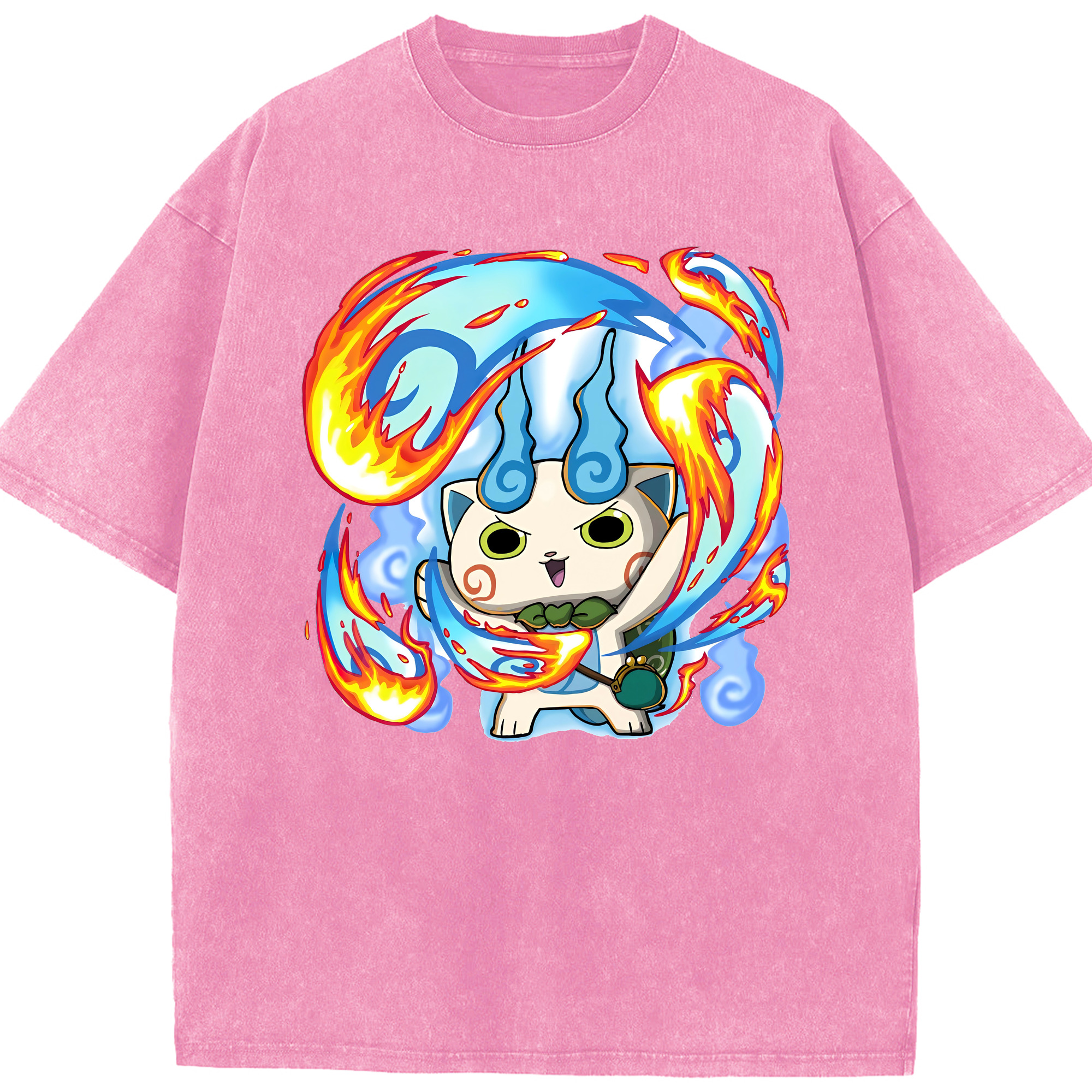 （画像用） 妖怪ウォッチ Yo-kai Watch 綿100% ヴィンテージ風 半袖Tシャツ（フロントプリント）